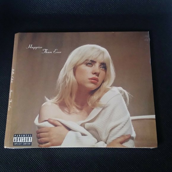 Billie Eilish Other - BILLIE EILISH Happier Than Ever Hand Splatter Painted By BIllie CD + Art Card